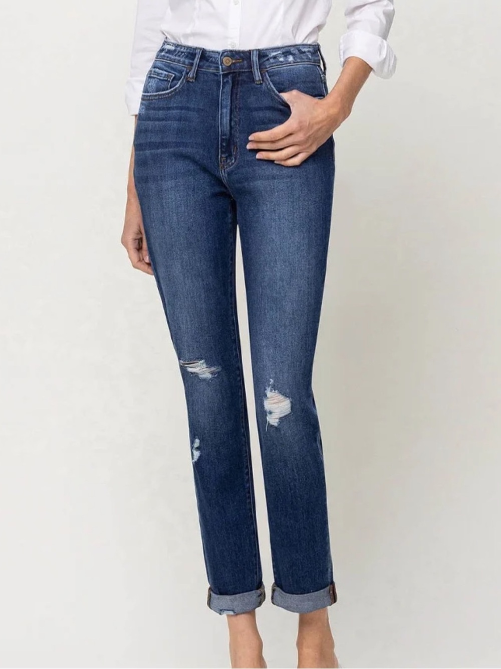 Flying Monkey Dark Indigo Distressed Jeans